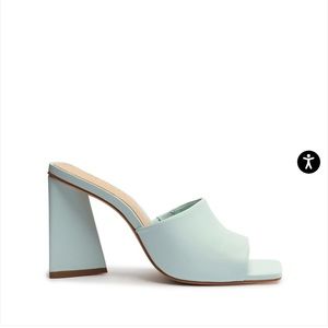 Schutz Liza Nappa Leather Sandal in Soft Sky